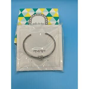 Stella And Dot Simple Knot Bracelet Cuff Silver